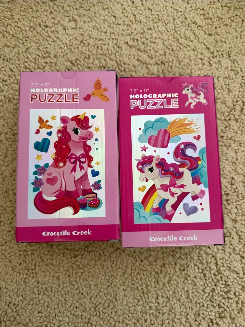 Pink Unicorn Holographic Puzzle - Kids Toys